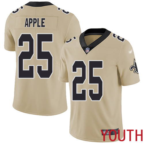 New Orleans Saints Limited Gold Youth Eli Apple Jersey NFL Football 25 Inverted Legend Jersey